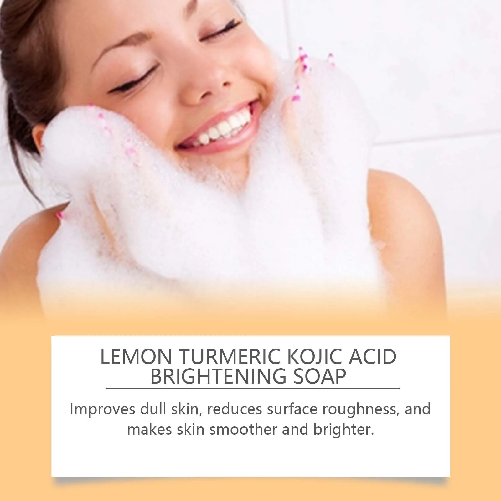 한초비트 레몬 강황 코직산 브라이트닝 비누 모공 축소 딥 클렌징 바디 & 페이스용 강황 비누 100g