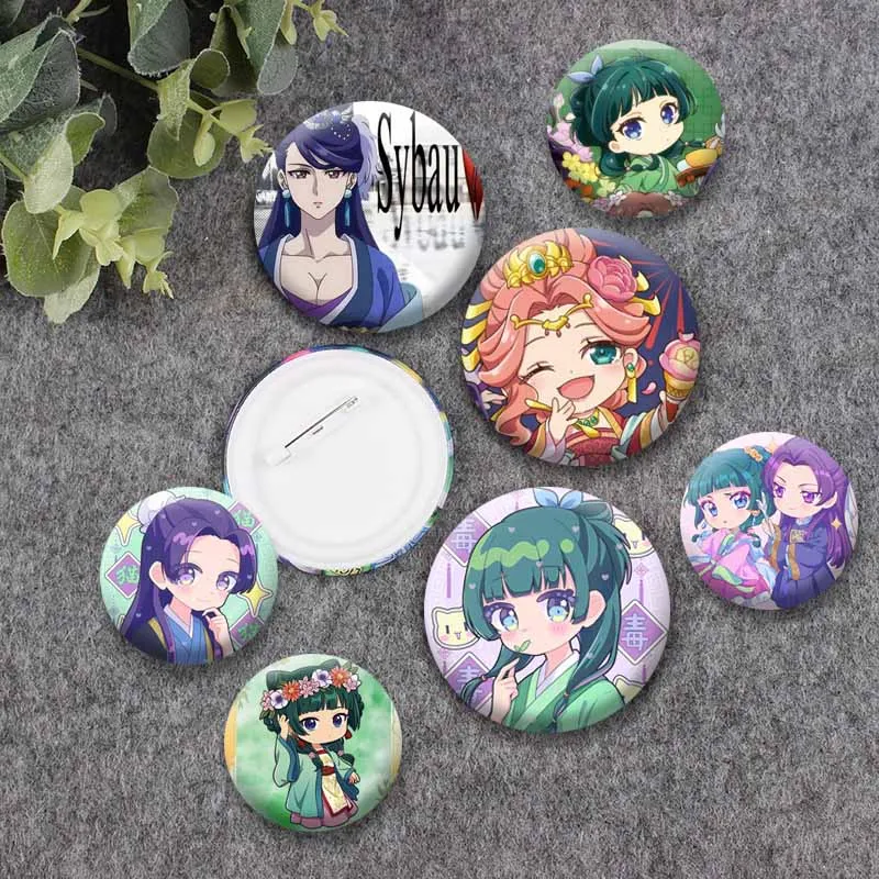 The Apothecary Diaries Anime Badge Cartoon Role Playing Button Pin Maomao Brooch for Backpack Clothes Jewelry Accessories Gift