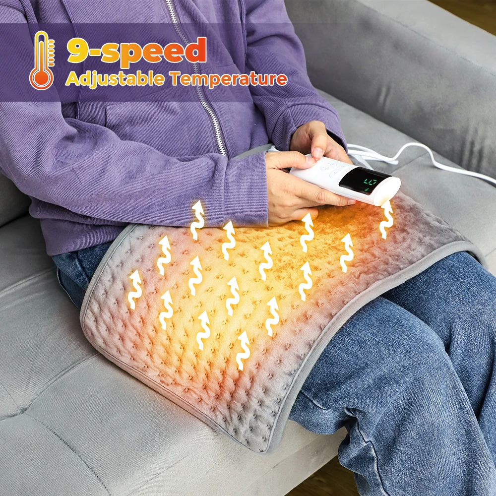 30*60cm Electric Heating Pad Household Winter Hand and Foot Warmer Electric Heating Blanket with 9-gear Adjustable Temperature