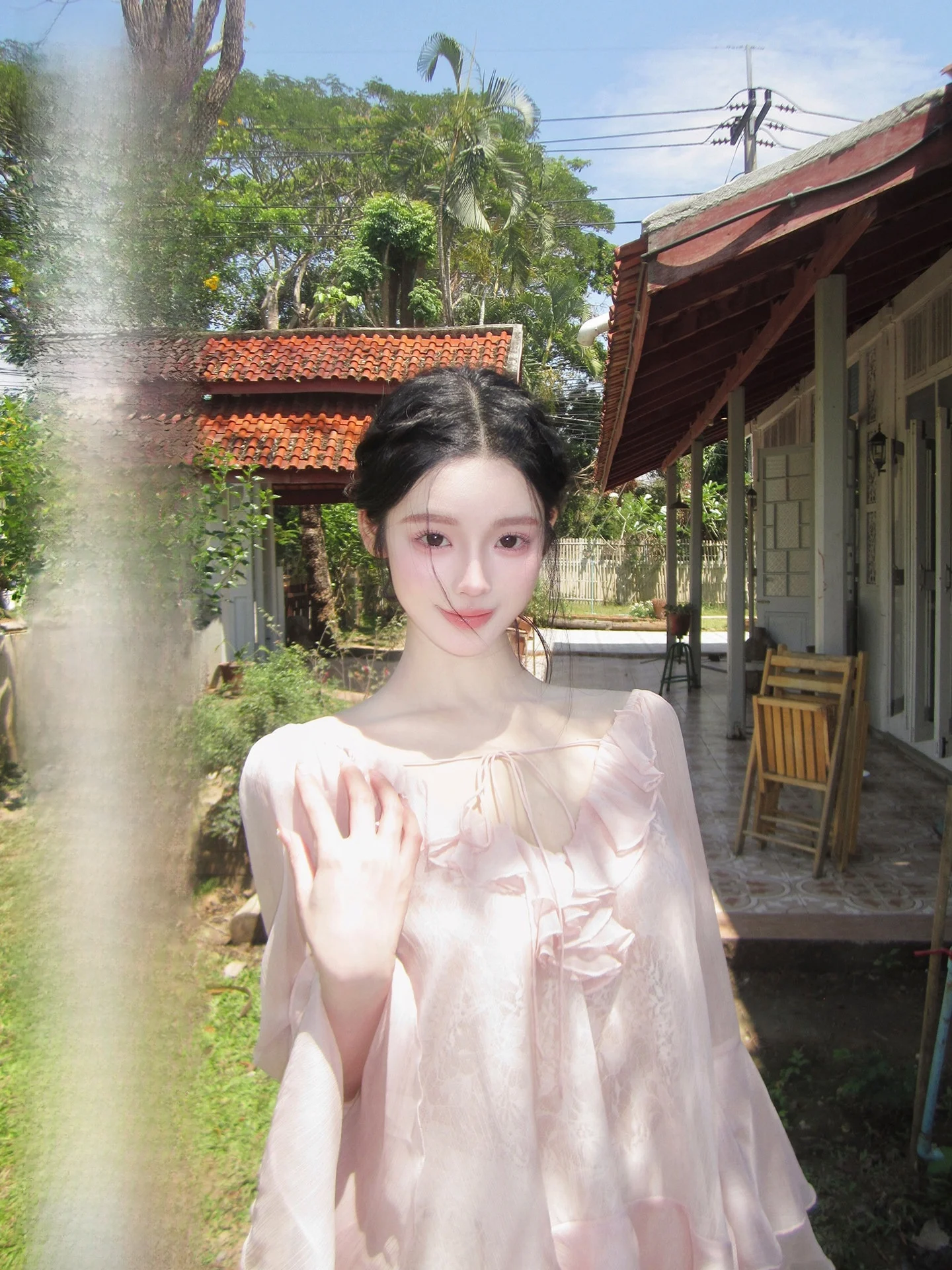 

Розовая женская блузка с длинным рукавом для весны и лета, полупрозрачная, в стиле Pure Desire, цвета фруктового вина, с принтом хот-догов, очень пикантная рубашка