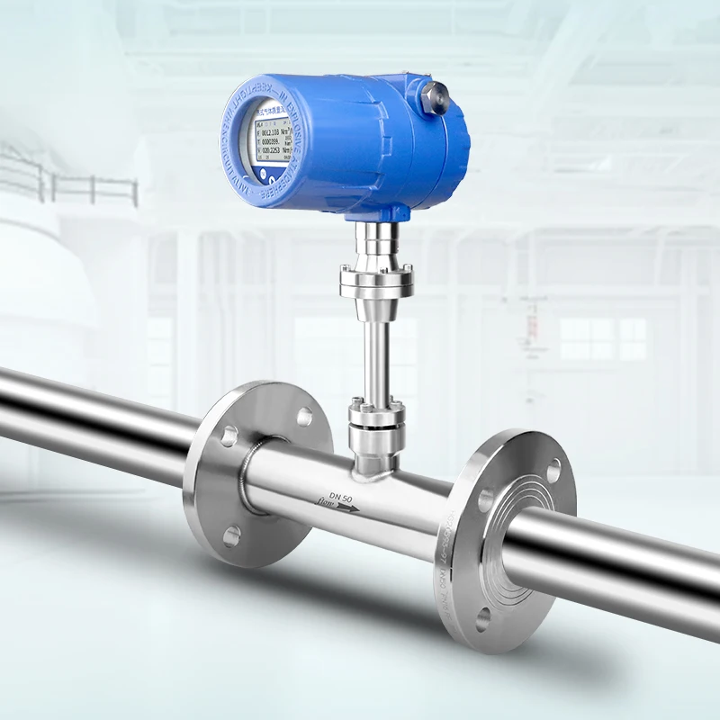

CO2 Air Pulse Output Flow Meter Thermal Inserted Compressed Air Natural Nitrogen High Precision Digital Display