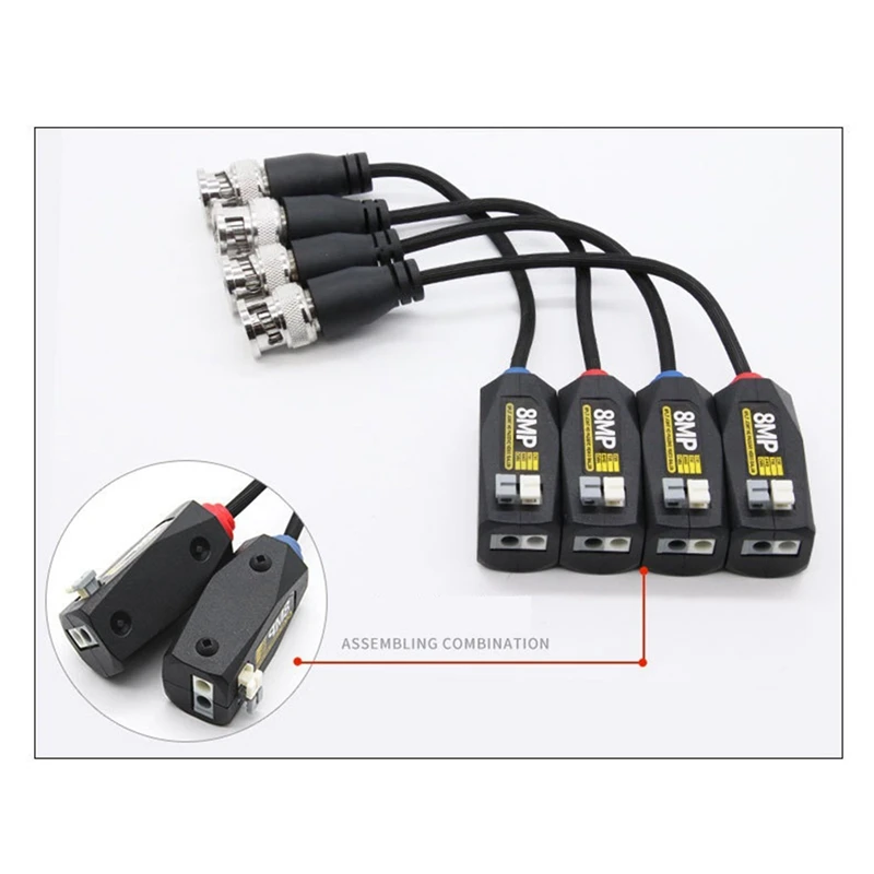 5 Pairs 4K Passive CCTV 8MP Video Balun HD-CVI/TVI/AHD Transmission By UTP Balun For Surveillance Cameras