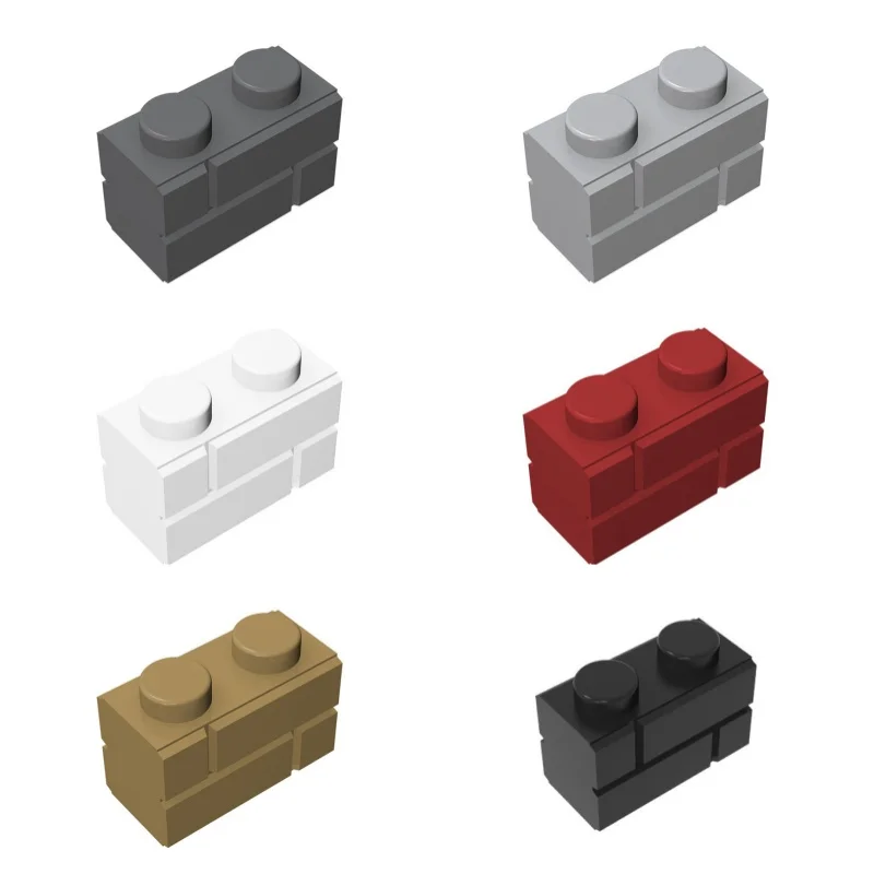 50g/67pcs 98283 1x2 Dots Stad Muur Bakstenen MOC Huis Bouwstenen Accessoires Onderdelen Compatibel 98283 Educatief DIY Ki