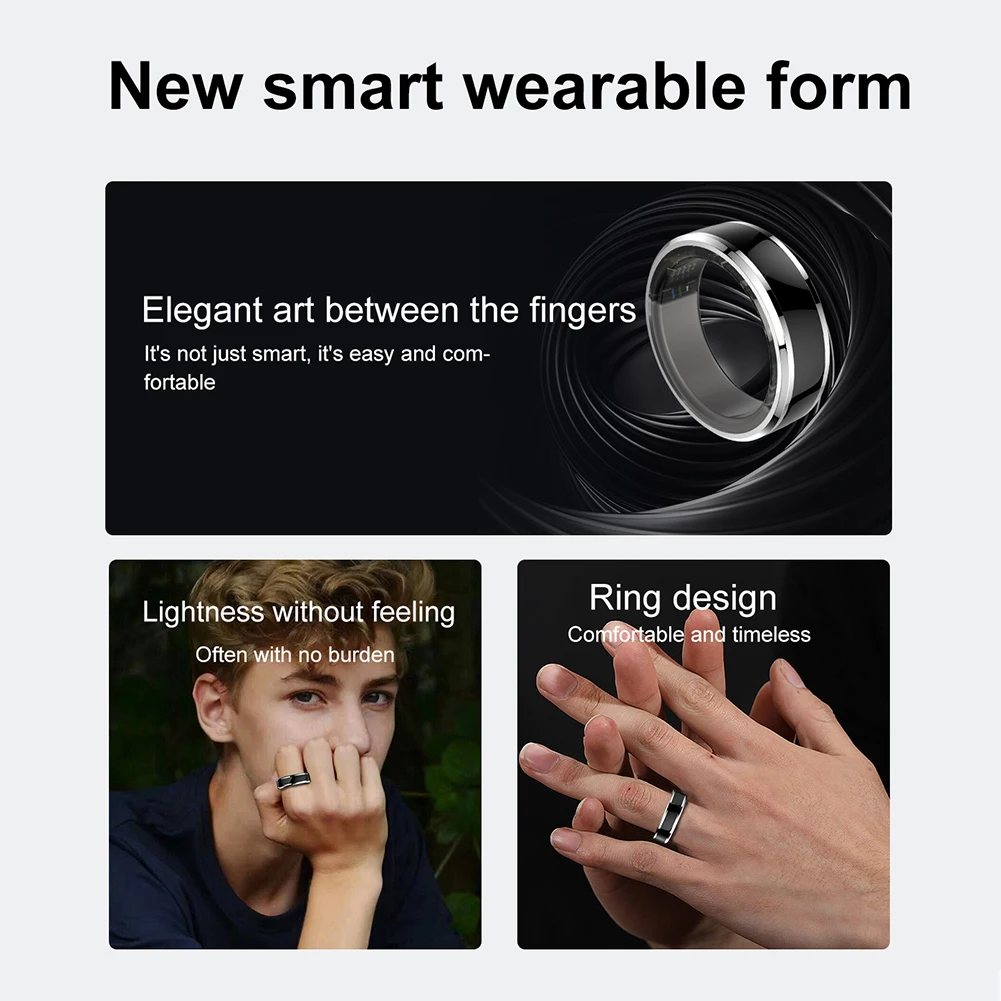Smart Ring Fitness Herzfrequenz-Tracker Bluts auer stoff monitor wasserdichte multifunktion ale Modi Schlaf überwachung Ring Sport Recorder
