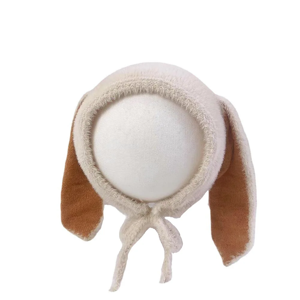 Plush Baby Bunny Hat Cute Baby Knit Hat With Rabbit Ear Toddler Baby Girl Hats Newborn Photography Kids Beanie Hat Bonnet Cap