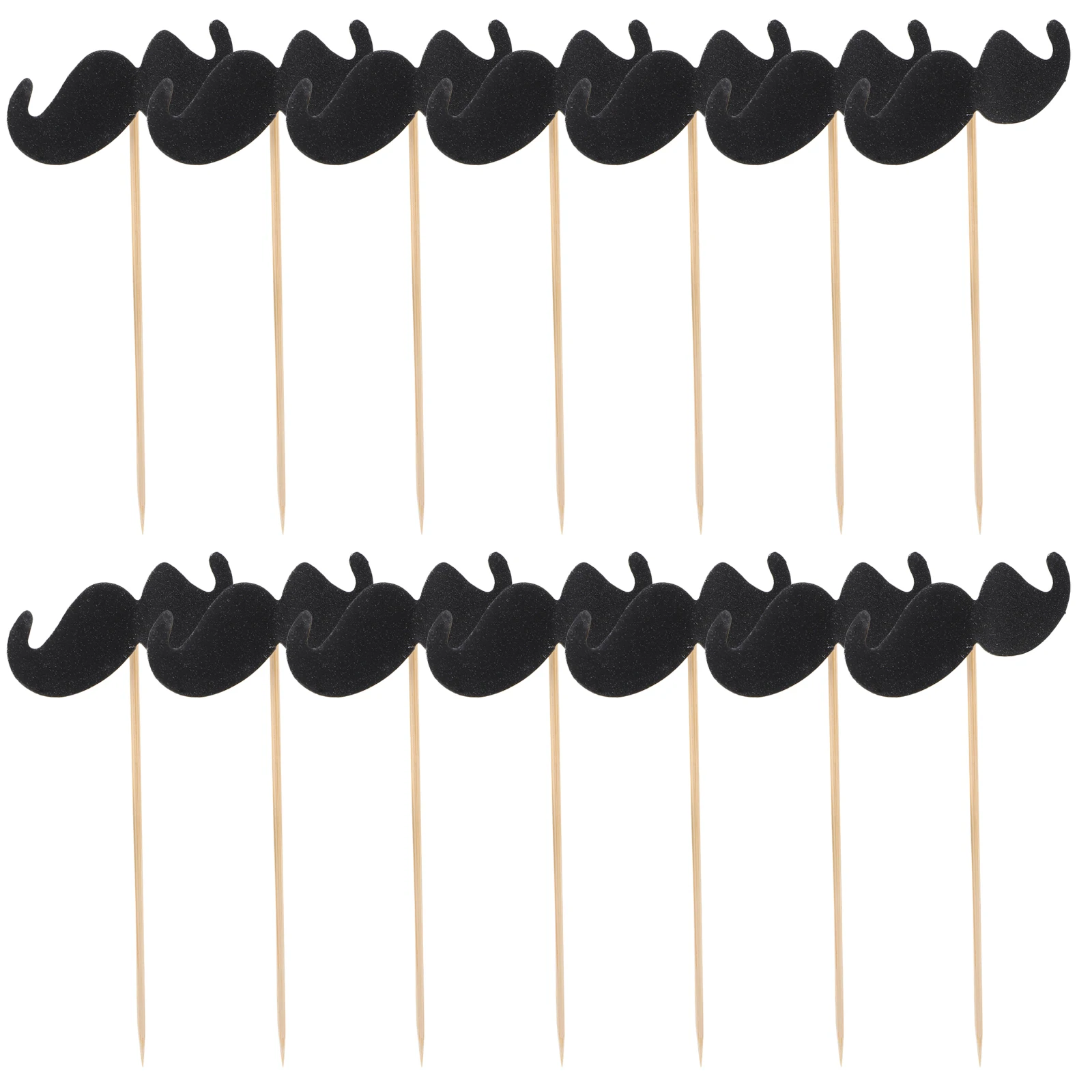 

40 Pcs Dessert Cake Insert Man Decoration Wooden Birthday Cupcake Toppers