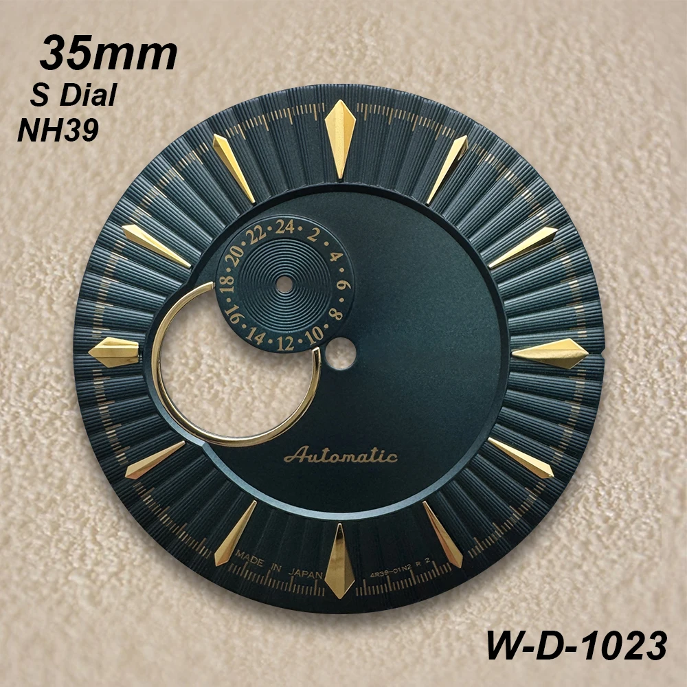 35mm Cocktail S Dial For NH39 Automatic Movement High-Quality Hollow Out Sunburst Watch Modification Accessories