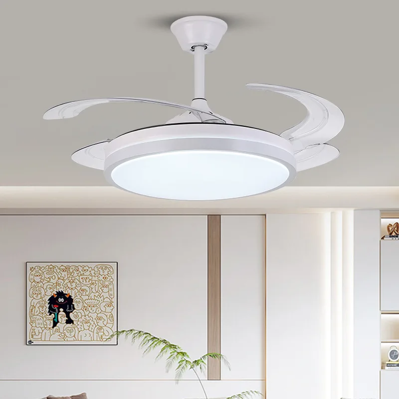 

Large fan 42 inch ceiling fan lighted 3 colours changing light super silent fans for room with remote control led techo110V 220V