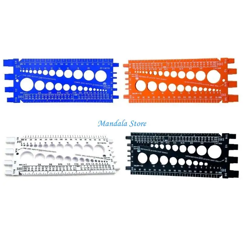 U2JC Convenient Bolt Thread Checker Gauges Measuring Tool Bolt Thread & Metric Measuring Tester Checking Screw Nut