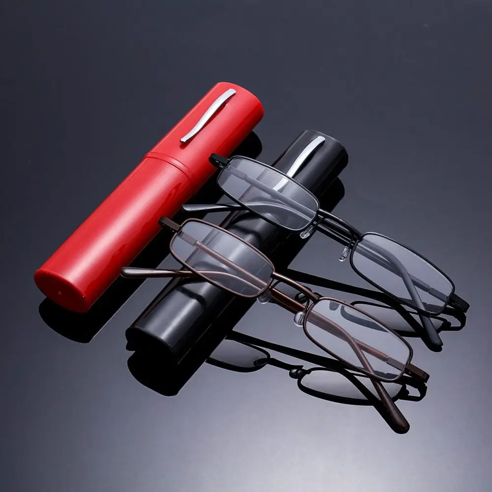 Mini Slim Leichtes Anti-Blaulicht mit Stiftclip Tube Case Lesebrille Leser für Männer Frauen Brillen