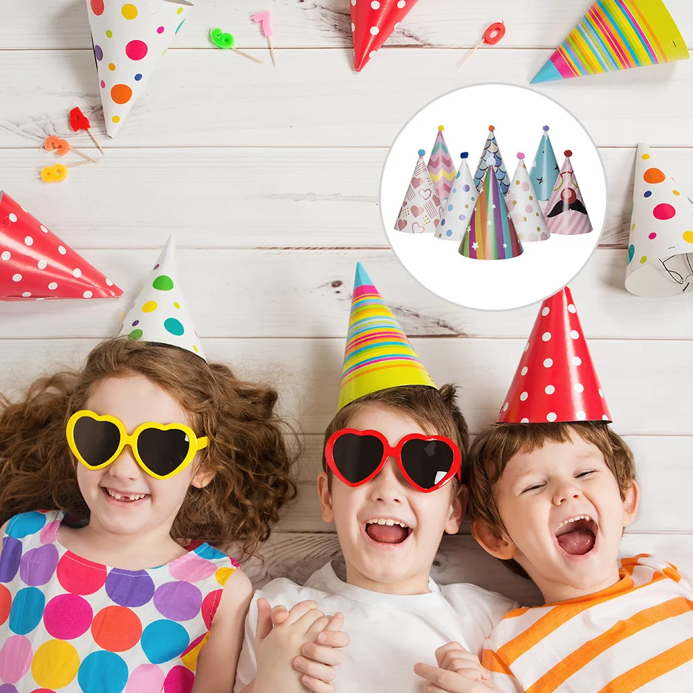

16pcs Birthday Hats Party Hat Set Adorable Paper Decorations For Family Celebration Happy Birthday Decoration