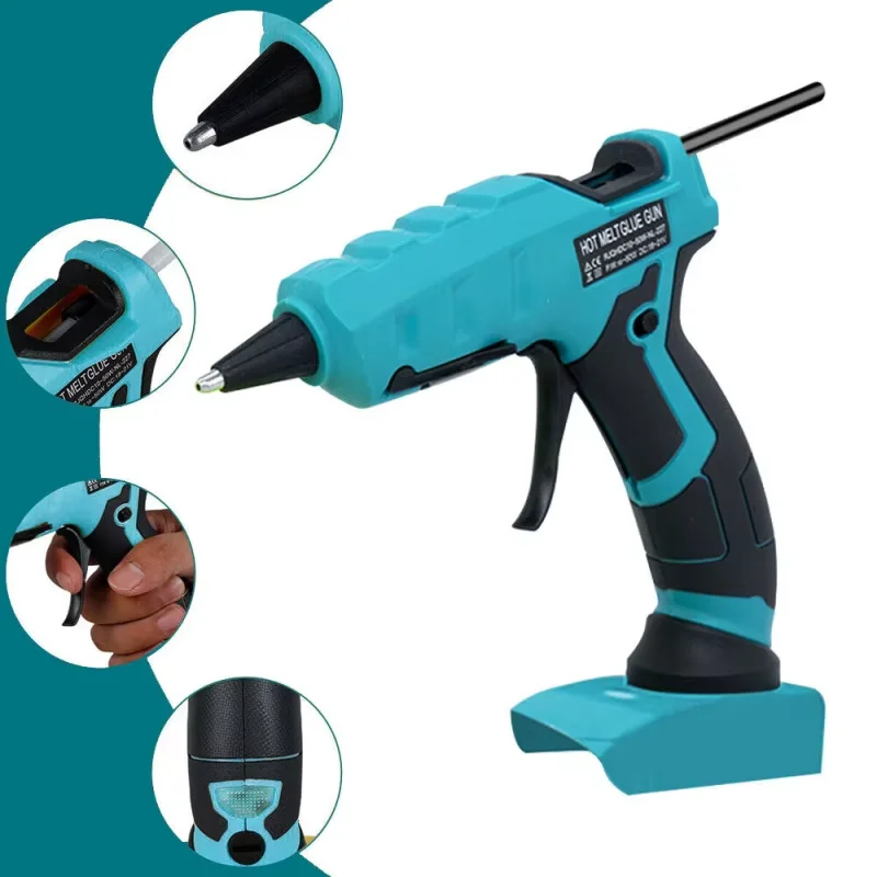 Cordless Glue Gun for makita 18V BL1830 BL1840 LXT Battery use 7mm Glue Sticks for Arts&DIY Electric Heat Repair Tool