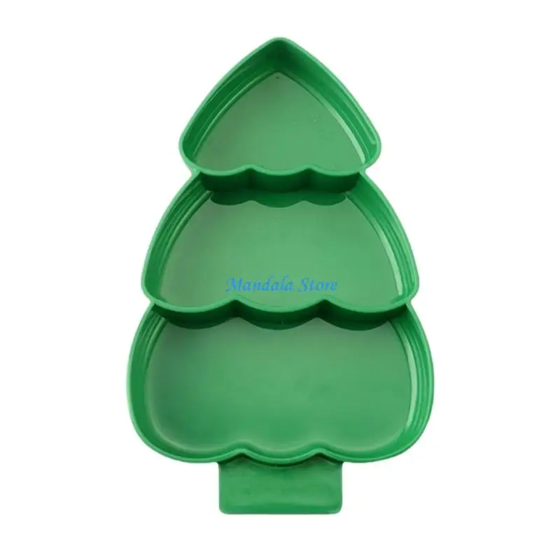 U2JC Holiday Party Serving Tray With Dividers Space Saving PP Dish Easy Cleaning Design