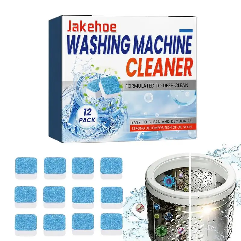 Washing Machine Cleaning Tablets Box Of 12pcs Deep Cleaning And Odor Removing Tablets For Washer Laundry Supplies