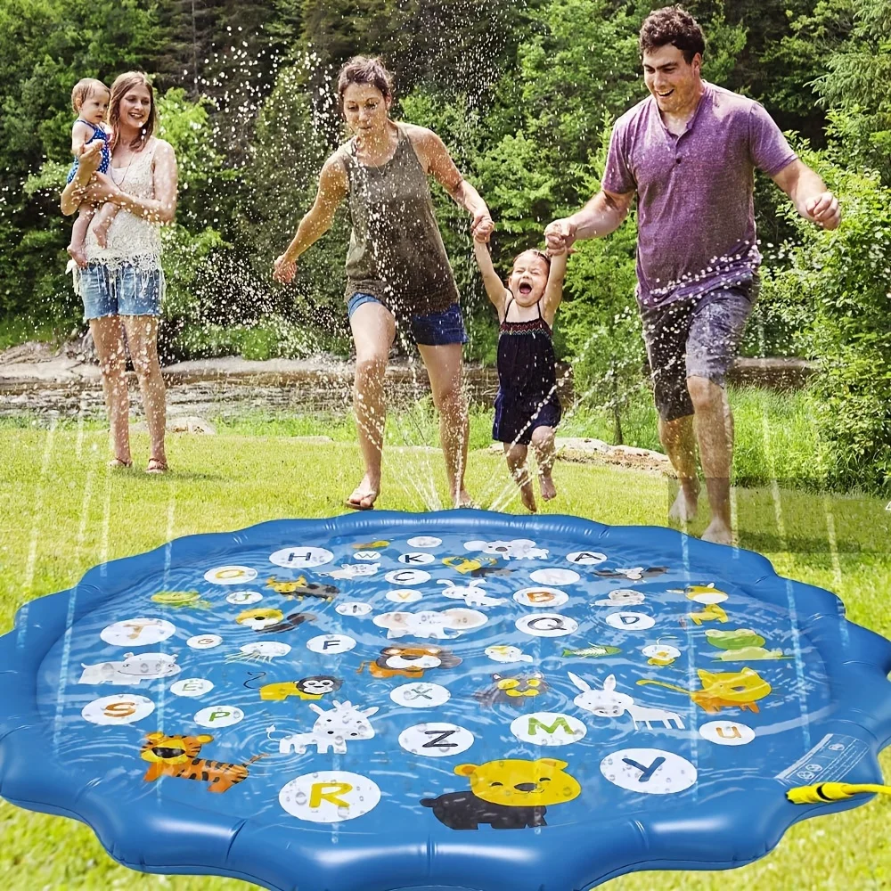 1pc, kreative a bis z Brief druck Splash Pad für Babys und Kleinkinder, Sommer Park Yard Wasserspiel zeug