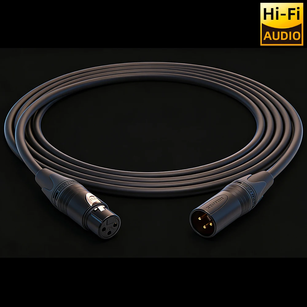 ▲ Cabo de Microfone Profissional Japan Mogami 3080 110 Ohm AES/EBU Sinal Digital XLR Linha de Áudio para Transmissão Cabo XLR NEUTRIK