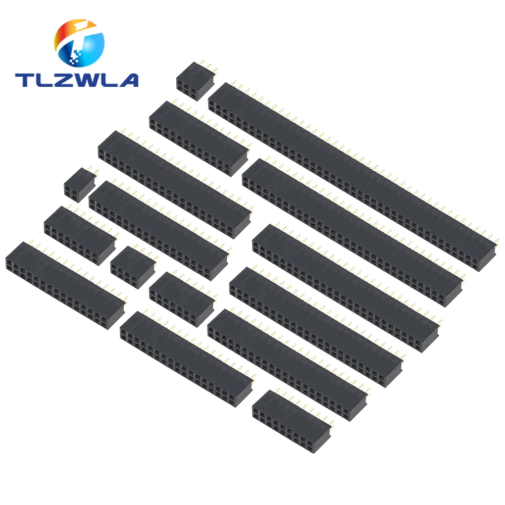 10 SZTUK Dwurzędowe złącze żeńskie z gniazdem 2,54 mm 2*2p 3p 4p 5p 6p 8p 10p 12p 40p Złącze pinowe