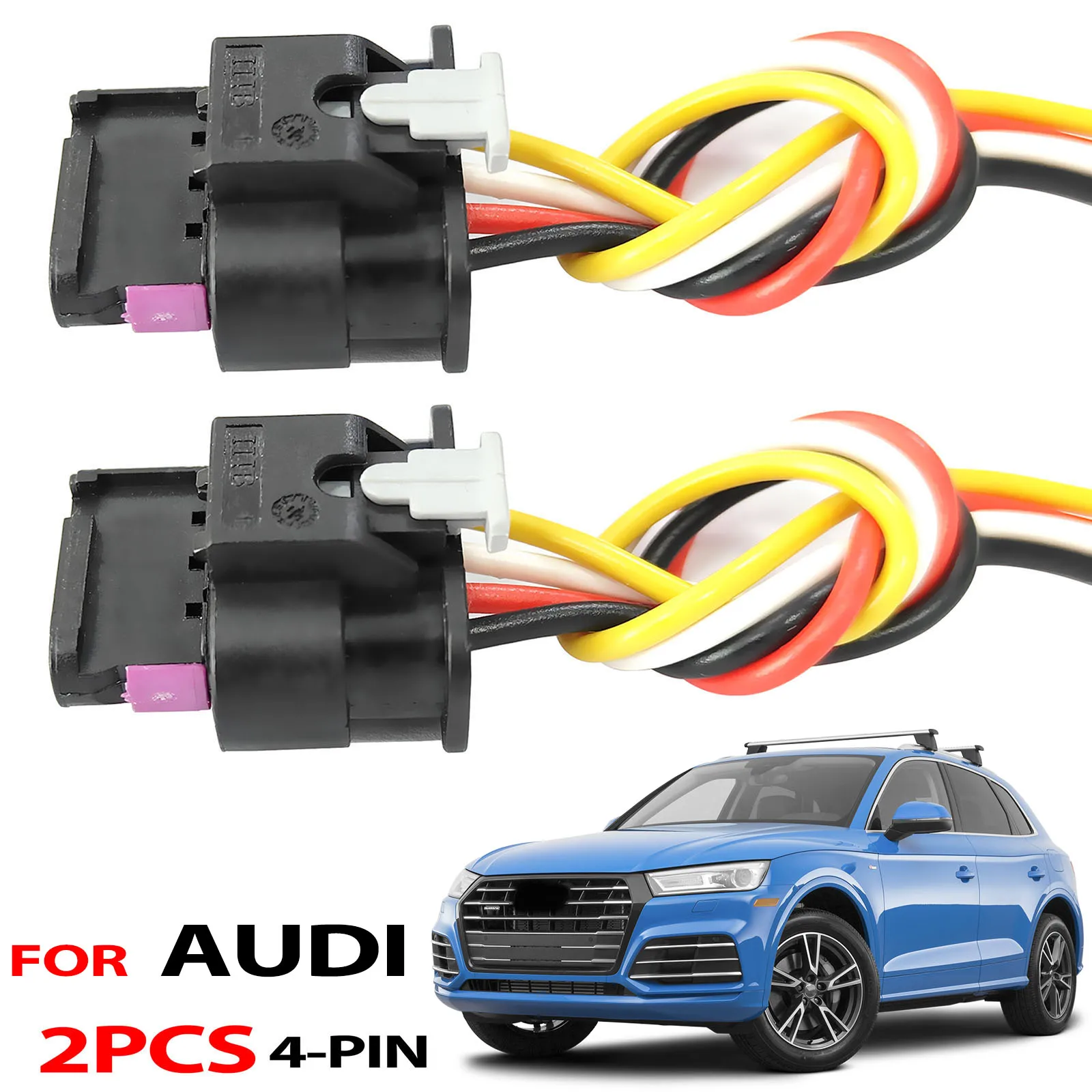 2X 2.0 TDI Mass Air Flow Meter MAF Sensor 4Pin Connector Plug For Audi A3 A4 S4 A5 S5 A6 S6 Q2 Q3 Q5 TT Diesel 2.0 TDI 4F0973704