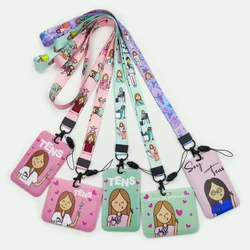 TENS TCAE Lanyard Badge Holder Doctor nurse ID Credit Card Case Neck Strap Card Holder Phone Rope Credentials Accessories Gift