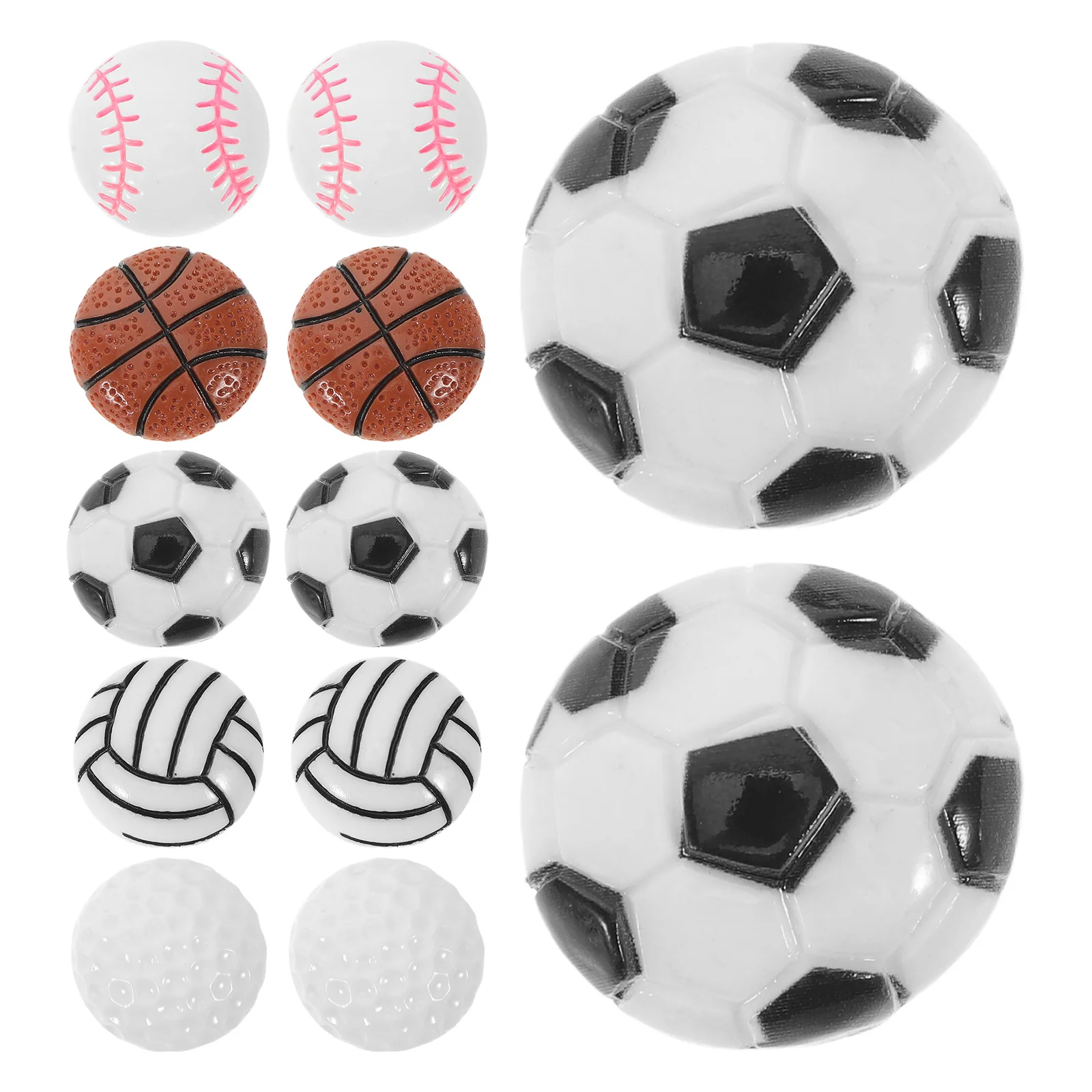 

40pcs Resin Charms Bulk: Sports Themed Flatback Charms For Jewelry Making Diy Craft Kit Bracelet Keychain Scrapbooking School