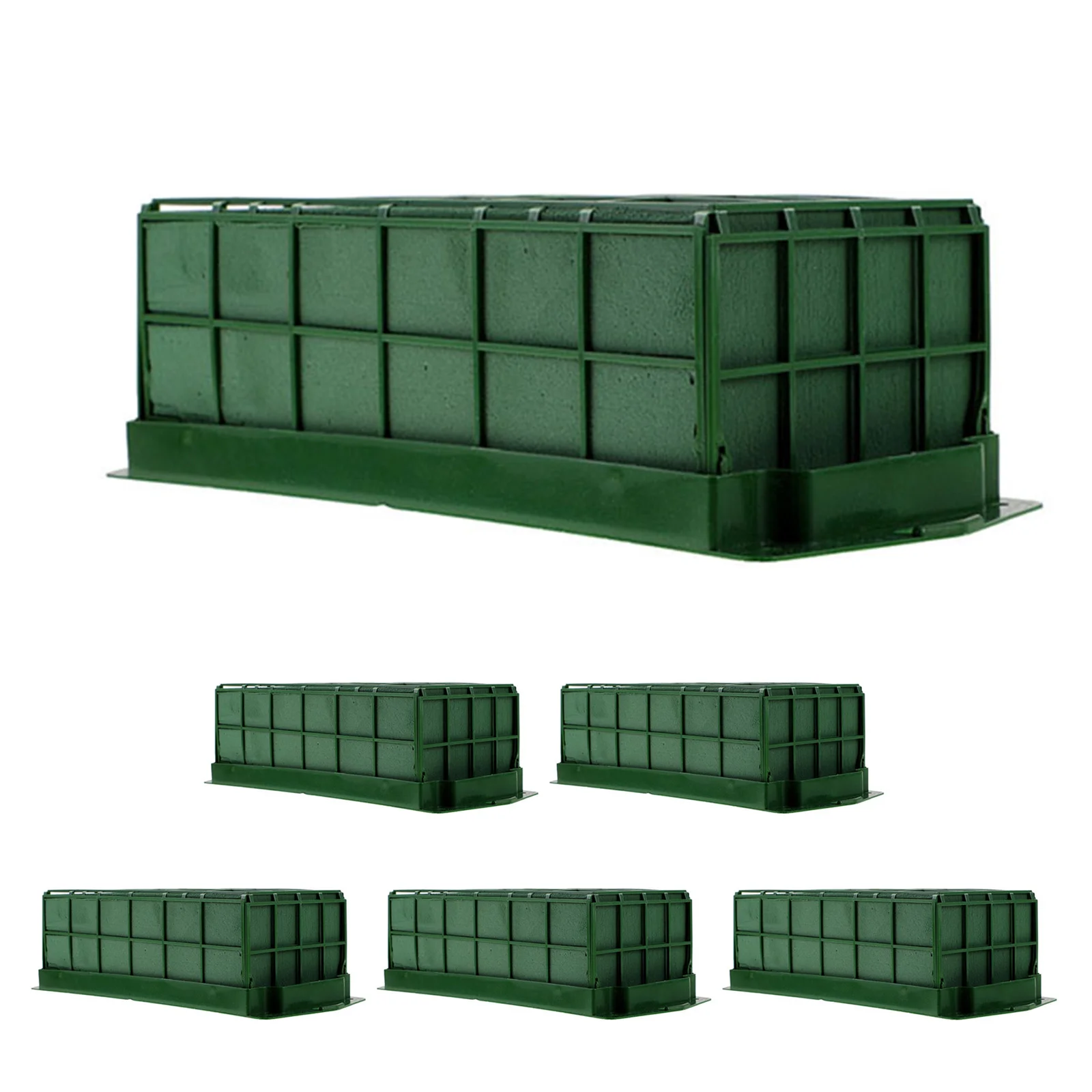 

6Pcs Floral Foam Cage Flower Mud Holder Rectangular Shape for Flower Arrangement DIY Wall Table Centerpiece Supplies
