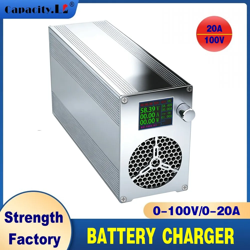 100V 96V 72V 84V Lifepo4-lader 36V 48V 24V Lithium-batterijlader 20A 40A Instelbare stroomspanning loodzuurlader