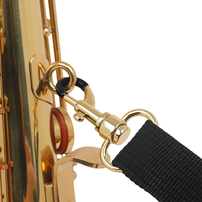 Hot AD-Musical Instrument Accessories Adjustable Saxophone Neck Strap Nylon Sax Strap Hook Effort-Saving Shoulder Strap