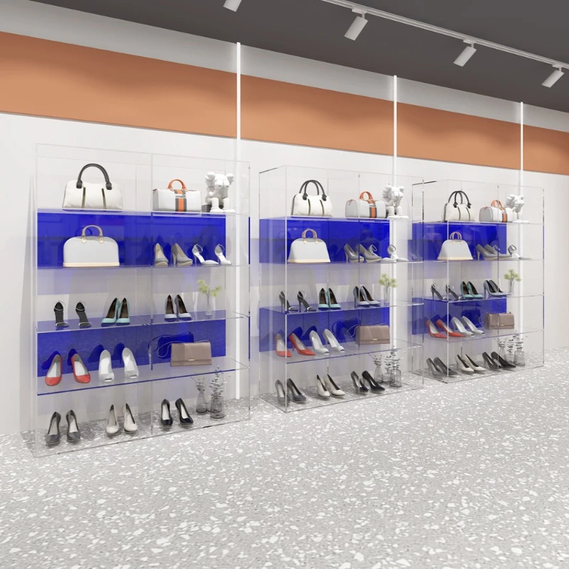 

Clothing store display rack Figure rack Multifunctional display cabinet Shoe bag rack