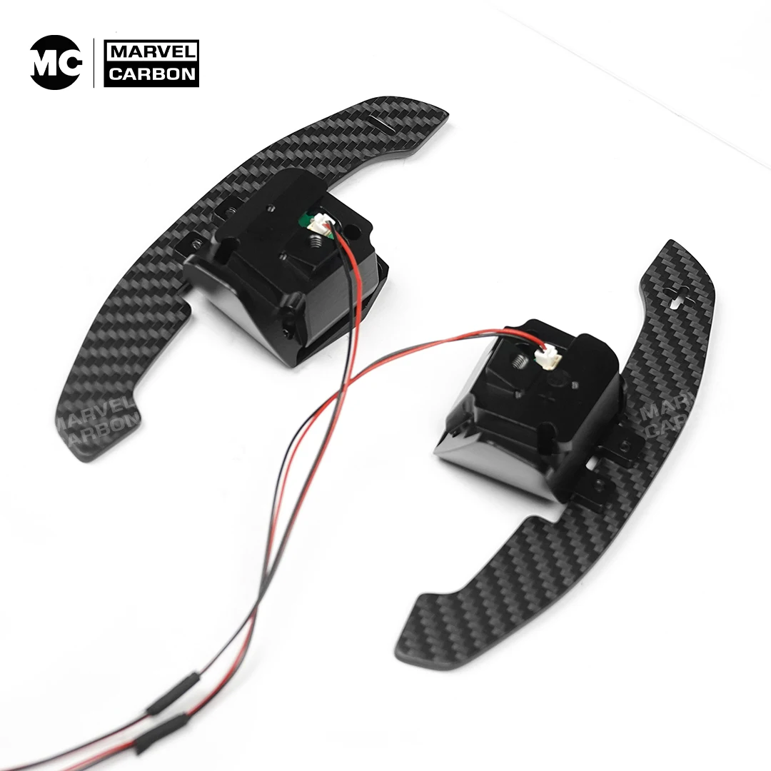 MC Carbon Fiber Magnetic Steering Wheel Paddle Shifters For VW Golf 5 GTI CC MK5 Magnetic Attraction Function