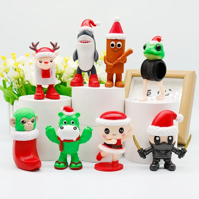 تونغ تونغ صحور مجوهرات حقيبة أعمى عيد الميلاد Brainrot شخصيات مضحك ميمي بولي كلوريد الفينيل لعبة نموذج صندوق أعمى ديكور المنزل الأطفال هدية