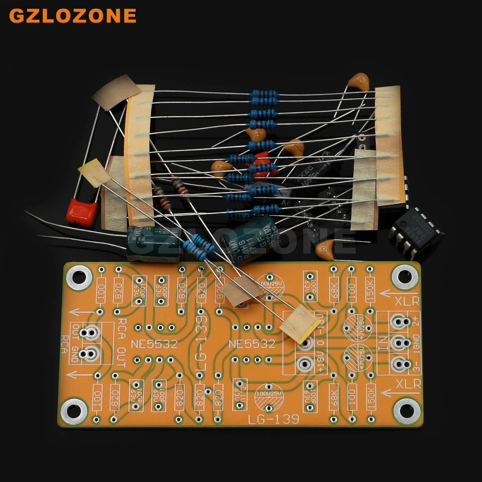 LG-139 JRC5532 Balanced XLR To Single Ended RCA Output Double OP Amp Circuit DIY Kit/Finished Board Ultra Low Distortion