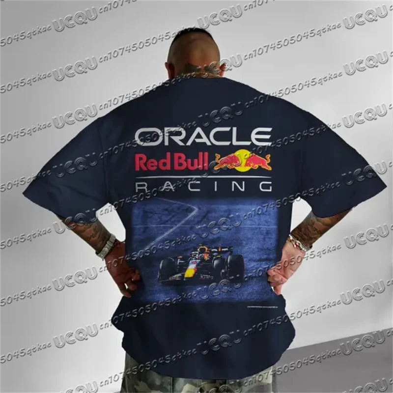 

25 New Summer Men's F1 Racing T-shirt Short Sleeved Tee Moto Track Breathable Quick Drying T-Shirt Woman Casual Sports Top Dark