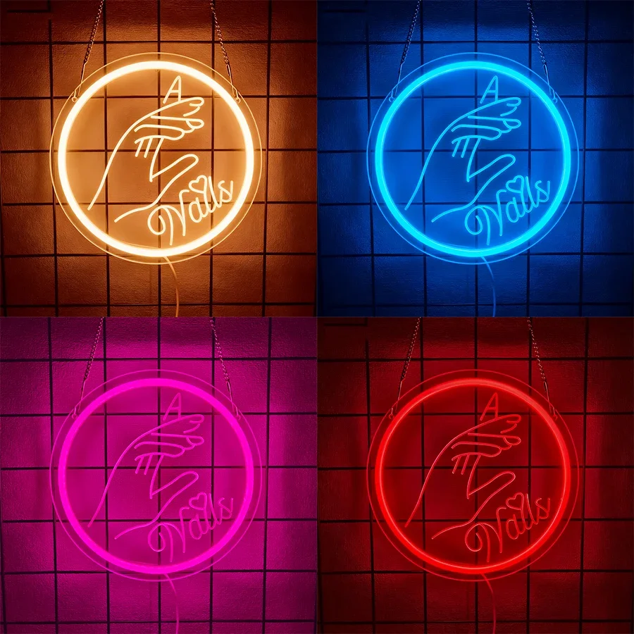 

Неоновые вывески для маникюрного салона, светодиодные таблички для декора стен, спальни, косметической комнаты, девичьей комнаты, подарок для салона красоты