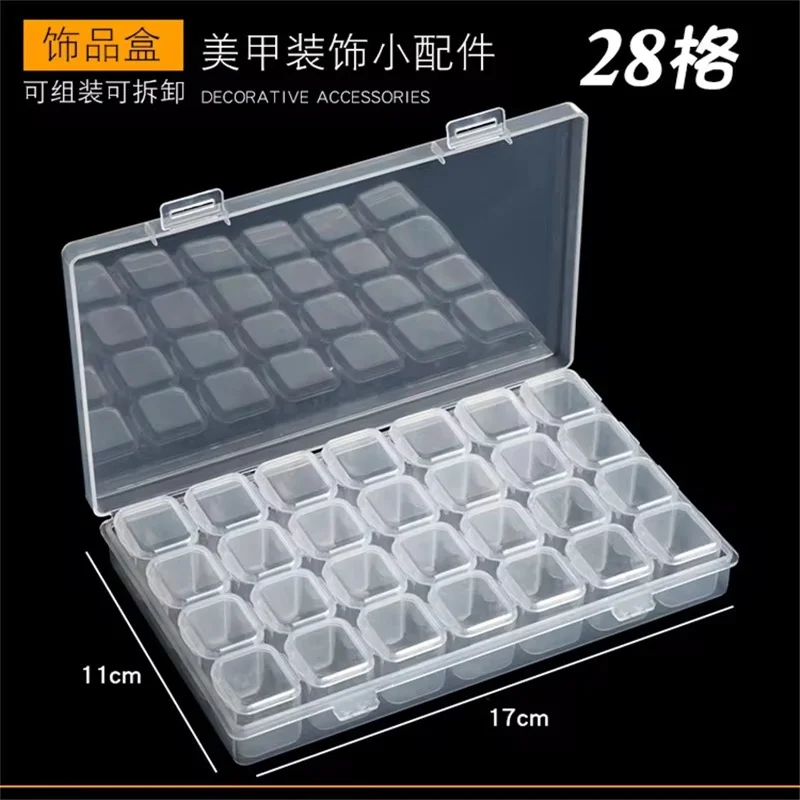 28 Slots Adjustable Plastic Storage Box Storage Box Case For Jewelry Diamond Embroidery Craft Bead Pill Holder Storage Tool image 6