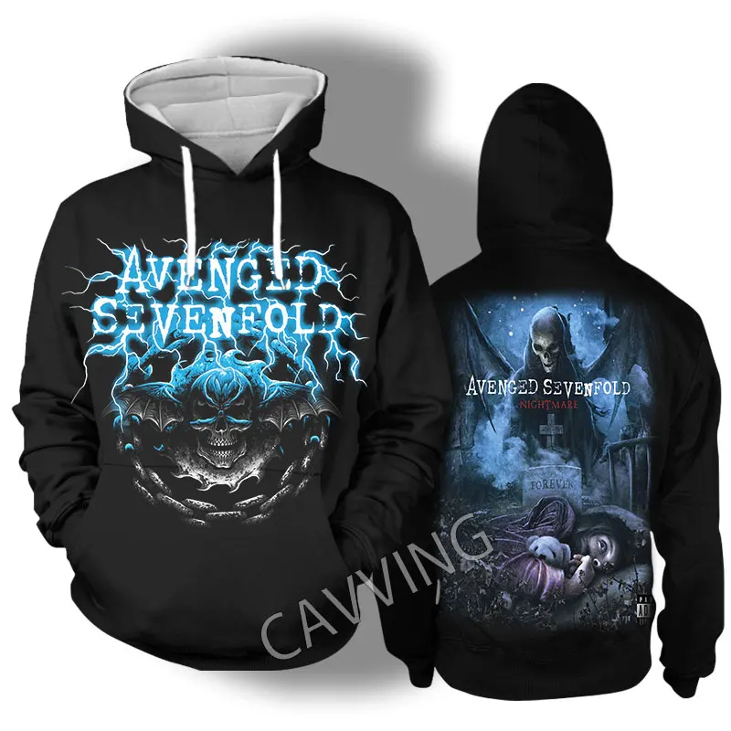 New Fashion 3D Print Avenged Sevenfold Rock Zipper Hoodies Zip Up Hooded Sweatshirts Harajuku Hoodies Hip Hop Sweatshirts