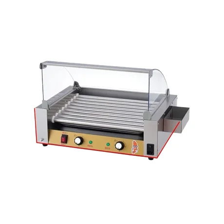 Commercial Snack Machines 5 7 9 11 Rollers Stainless Steel Electric Hot Dog Sausage Machine Hot Dog Grill Roller