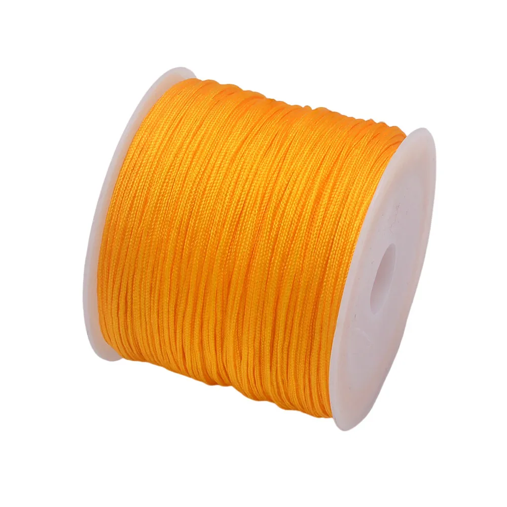 50Yds 0,8 mm ambachten nylon koord voor sieraden maken kralen gevlochten nylon satijnen string voor armbanden rattail trim Chinese knoop