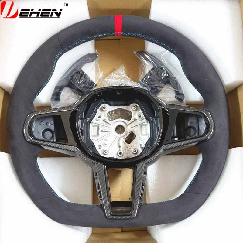 

Upgraded Leather Car Steering Wheel For BMW 3 4 5 Series G01 G02 G05 G20 G80 G82 G22 G26 G30 G32 G87 F90 F95 Car Accessories