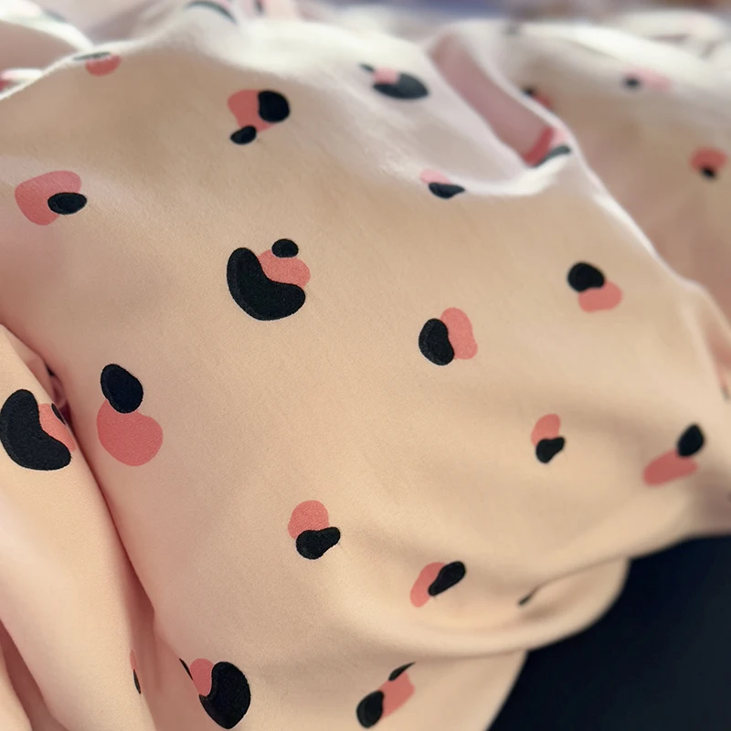 INS Korean Pink Girls Bedding Sets 2025 New Soft Flat Sheet Duvet Cover Pillowcase Bed Linen Queen Full Size Quilt Cover Set