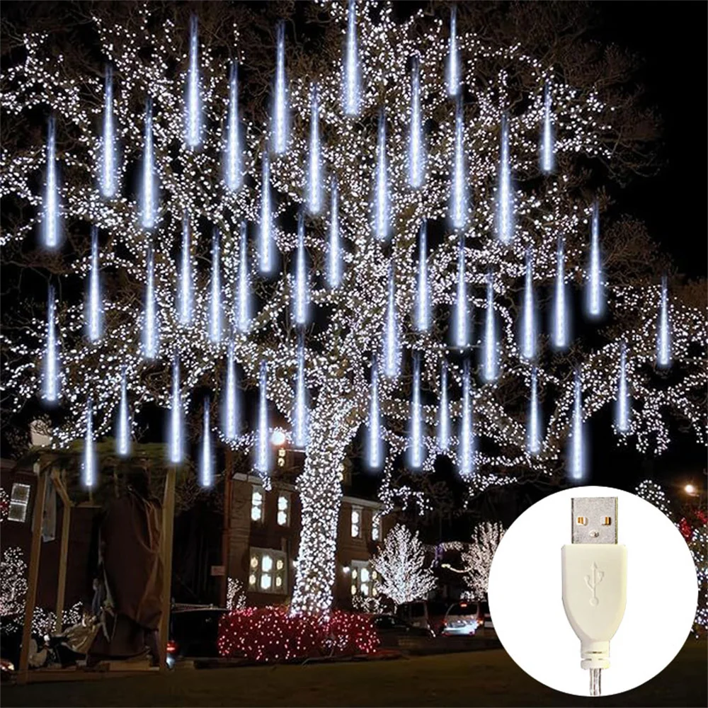 

Светодиодная гирлянда «Метеоритный дождь» с USB-подключением, для улицы, на День святого Валентина, для декора дома на Рамадан и Ид Мубарак 2026