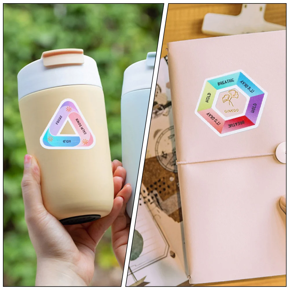 6pcs Sensory Rough Texture Tactile Adhesive Decals For Phone Back Laptop Desktop Stress Relief Stickers For Adults Decompression