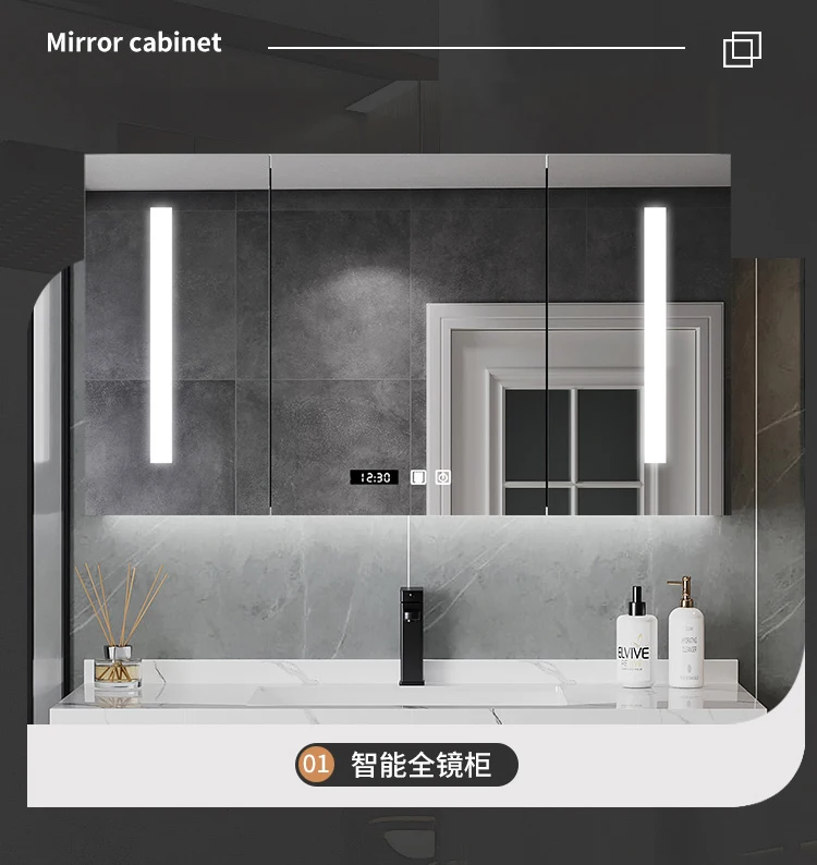 2023 Modern design mirror makeup vanity set cheap plywood vanity cabinet bathroom vanity and sink