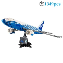 Technical USA Boeinges 787 Dreamliner Large Passenger Airplane Famous Aircraft Building Blocks Brick Model Assembly Toy Kid Gift