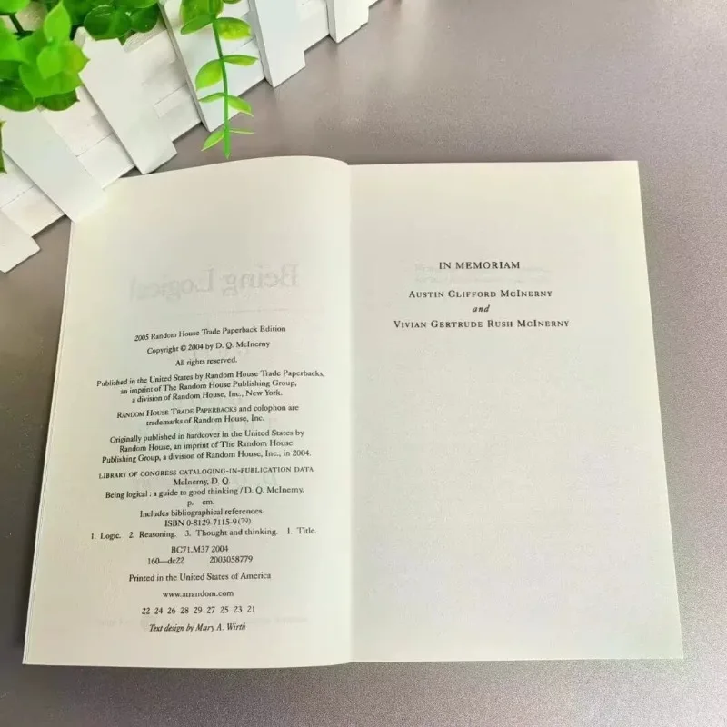 Being Logical By D.Q. Mcinerny A Guide To Good Thinking Science Philosophy Literature English Reading Books