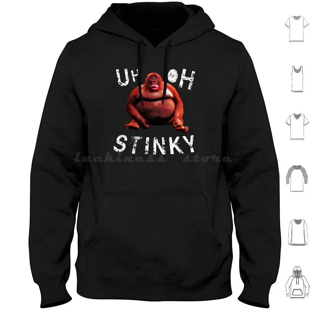 Uh Oh Stinky Le Monke Funny Dank Meme Hoodie cotton Long Sleeve Uh Oh Stinky Uh Oh Stinky Le Monke Monkey Poopy Poop