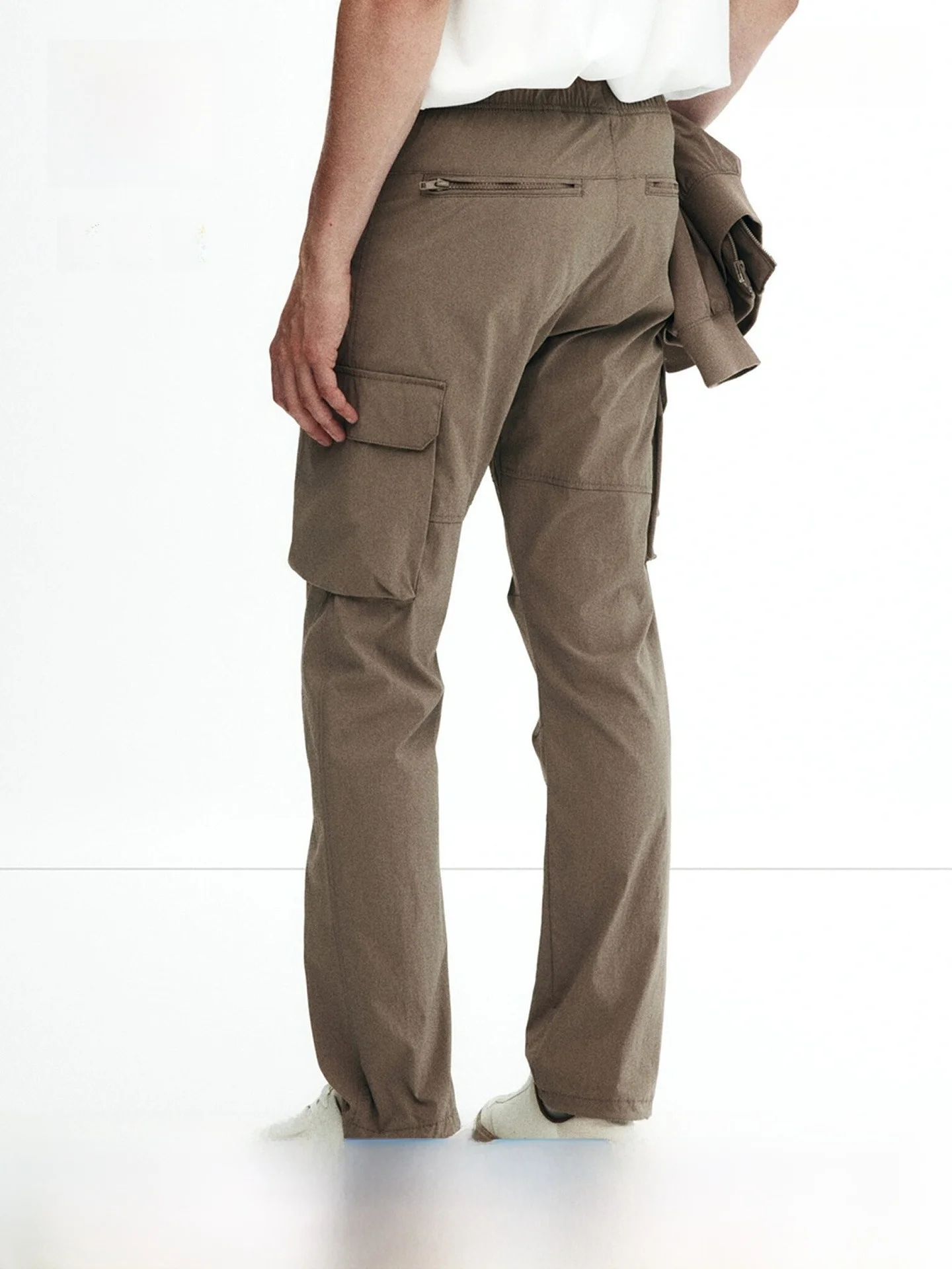 

H&M Men's Casual Pants Spring Nylon Elastic Waist Comfortable Fashion Workwear 1288986 Casual Fit Natural Waist Work Trousers