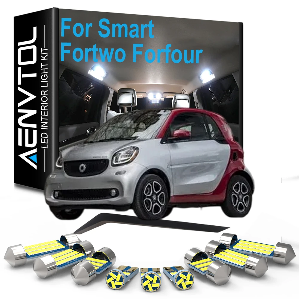 LED Interior Light Kit For Smart Fortwo Forfour 450 451 452 453 454 City Coupe Convertible Roadster City-Coupe Crossblade