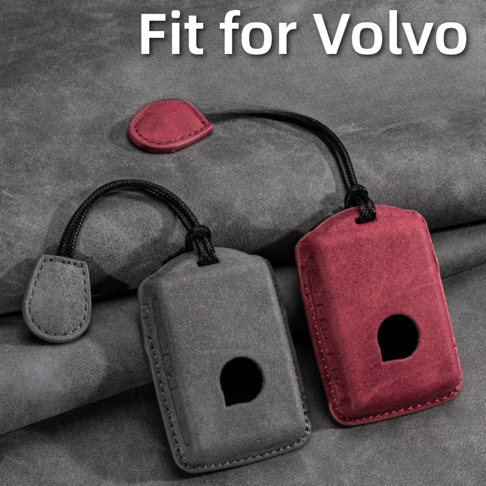 

Fit for Volvo XC60 S90 XC40 XC90 Car Key Card Holder Smart Card Case Suede Protective Shell