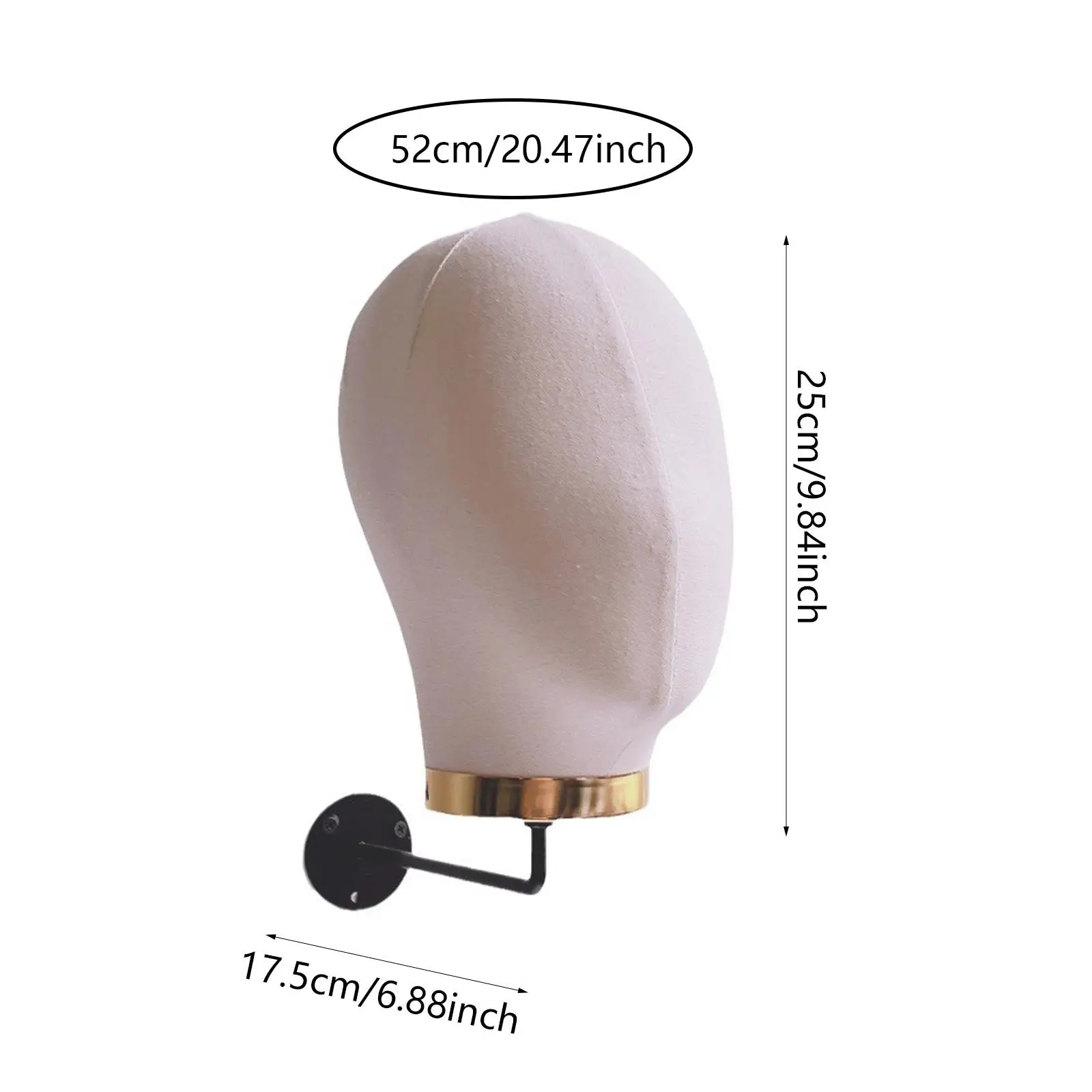 Présentoir de Perruque T1 Polyvalent, Modèle de Tête de Mannequin pour Coiffure, Foulards, Casquettes