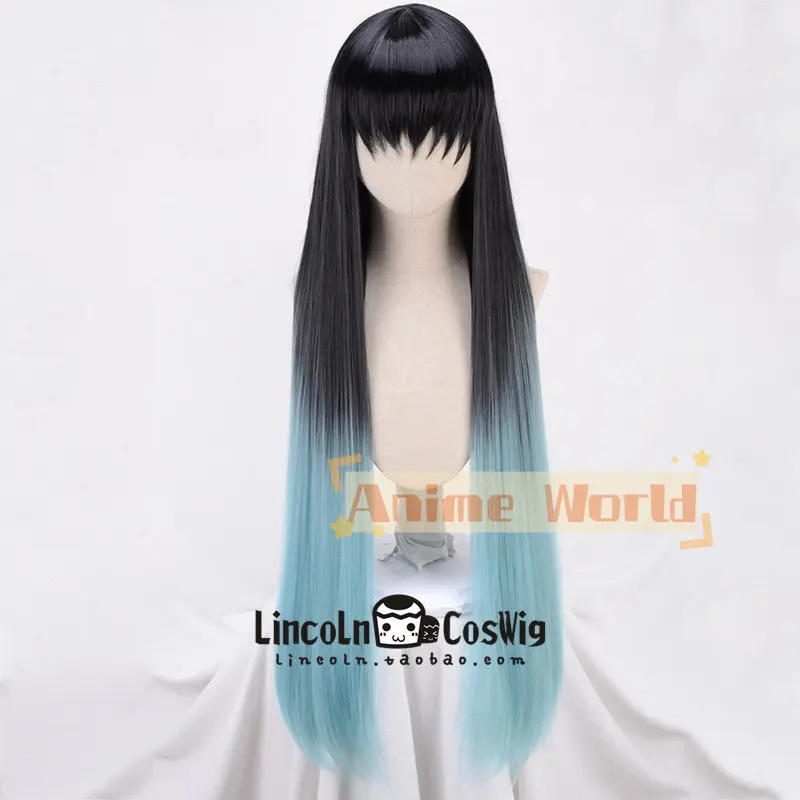 Anime Muichiro Tokito Cosplay Wig Halloween Carnival Party Props Synthetic Hair Heat Resistant Fiber + Wig Cap view 2